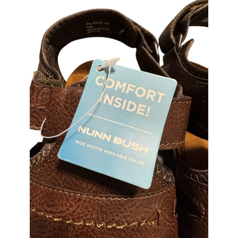 Nunn Bush Dual Comfort Men’s Fisherman Sandals Size 10 W(EEE) NWT Tan - Picture 7 of 15
